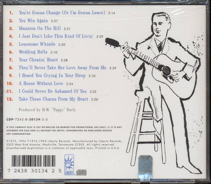 George Jones  - My Favorites Of Hank Williams Music CD