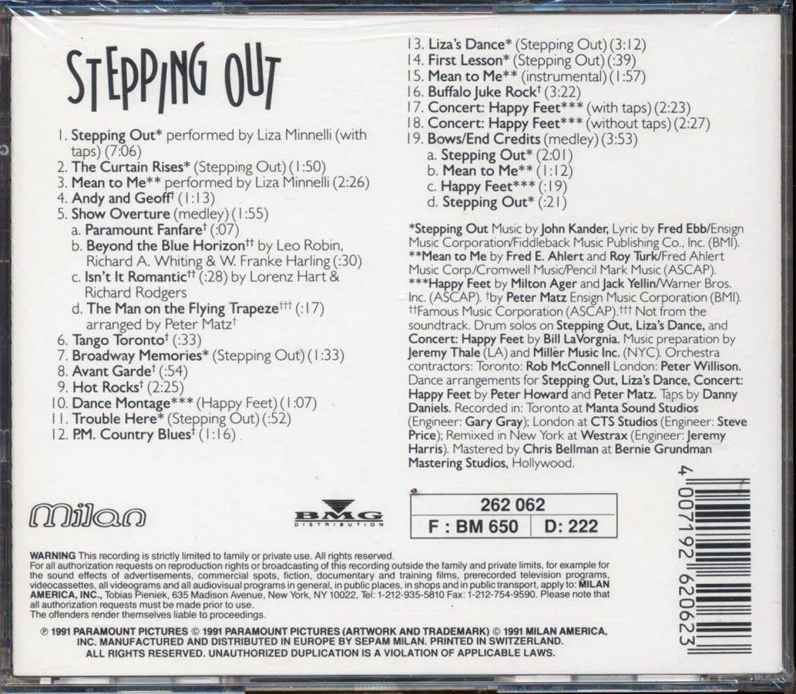 Liza Minnelli - Stepping Out Music From The Original Soundtrack Music CD