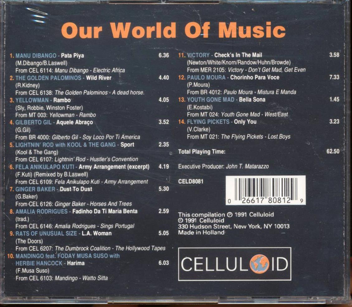 Manu Dibango, The Golden Palominos, Yellowman, Etc. - Celluloid Our World Of Music Music CD