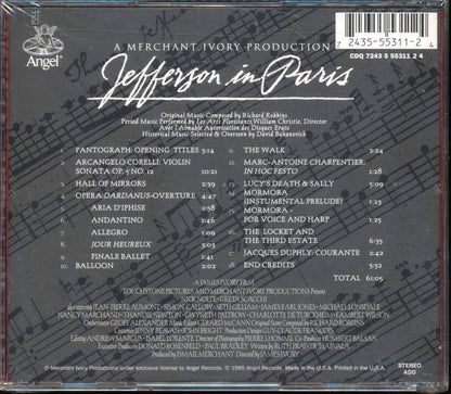 Richard Robbins, William Christie - A Merchant Ivory Production: Jefferson In Paris Music CD