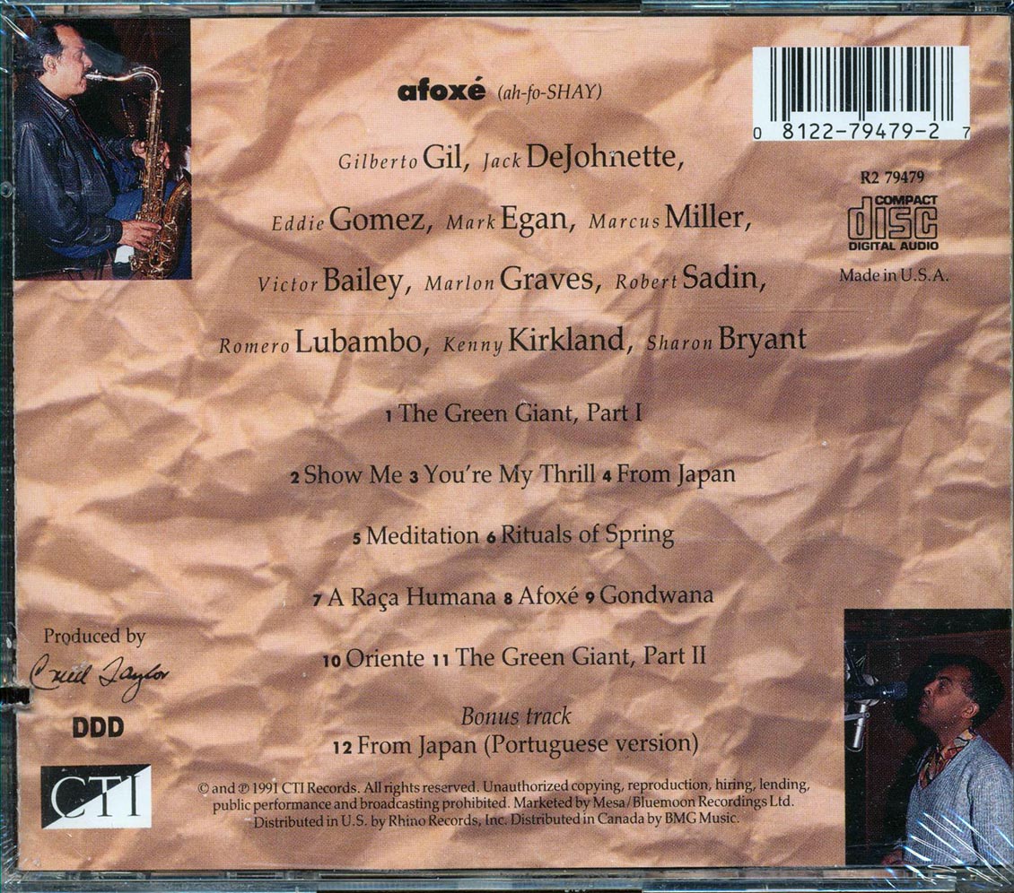 Ernie Watts, Gilberto Gil - Afoxe (marked/ltd stock) Music CD