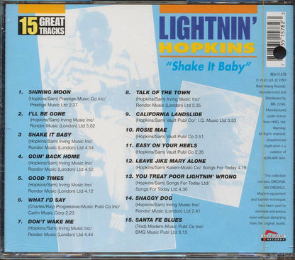 Lightnin' Hopkins - Shake It Baby (marked/ltd stock) Music CD