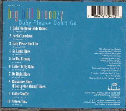 Big Bill Broonzy - Baby Please Don't Go Music CD