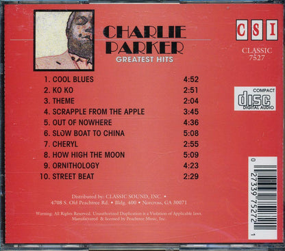 Charlie Parker - Greatest Hits Music CD