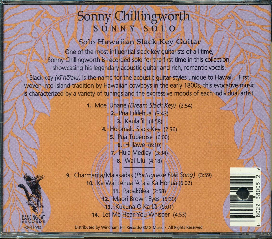 Sonny Chillingworth - Sonny Solo (marked/ltd stock) Music CD