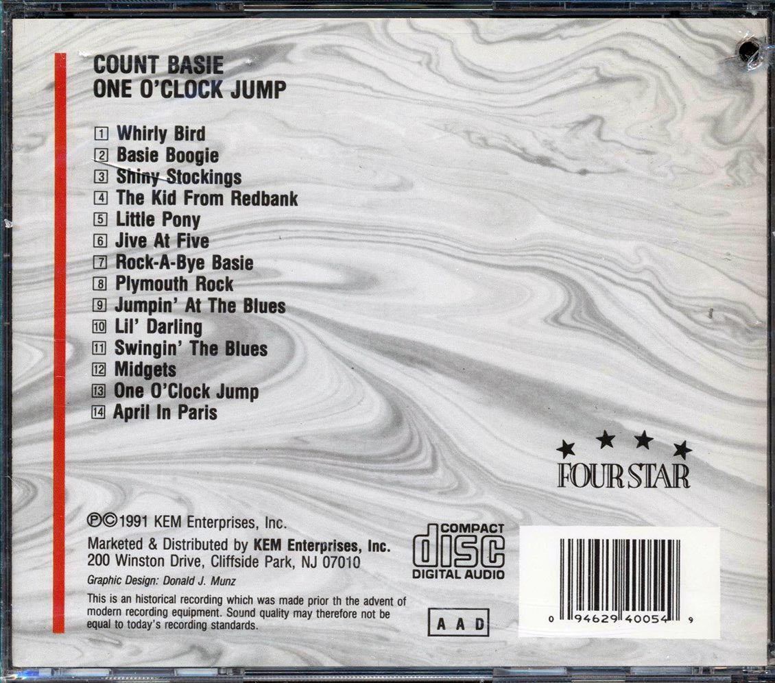 Count Basie - One O' Clock Jump Music CD
