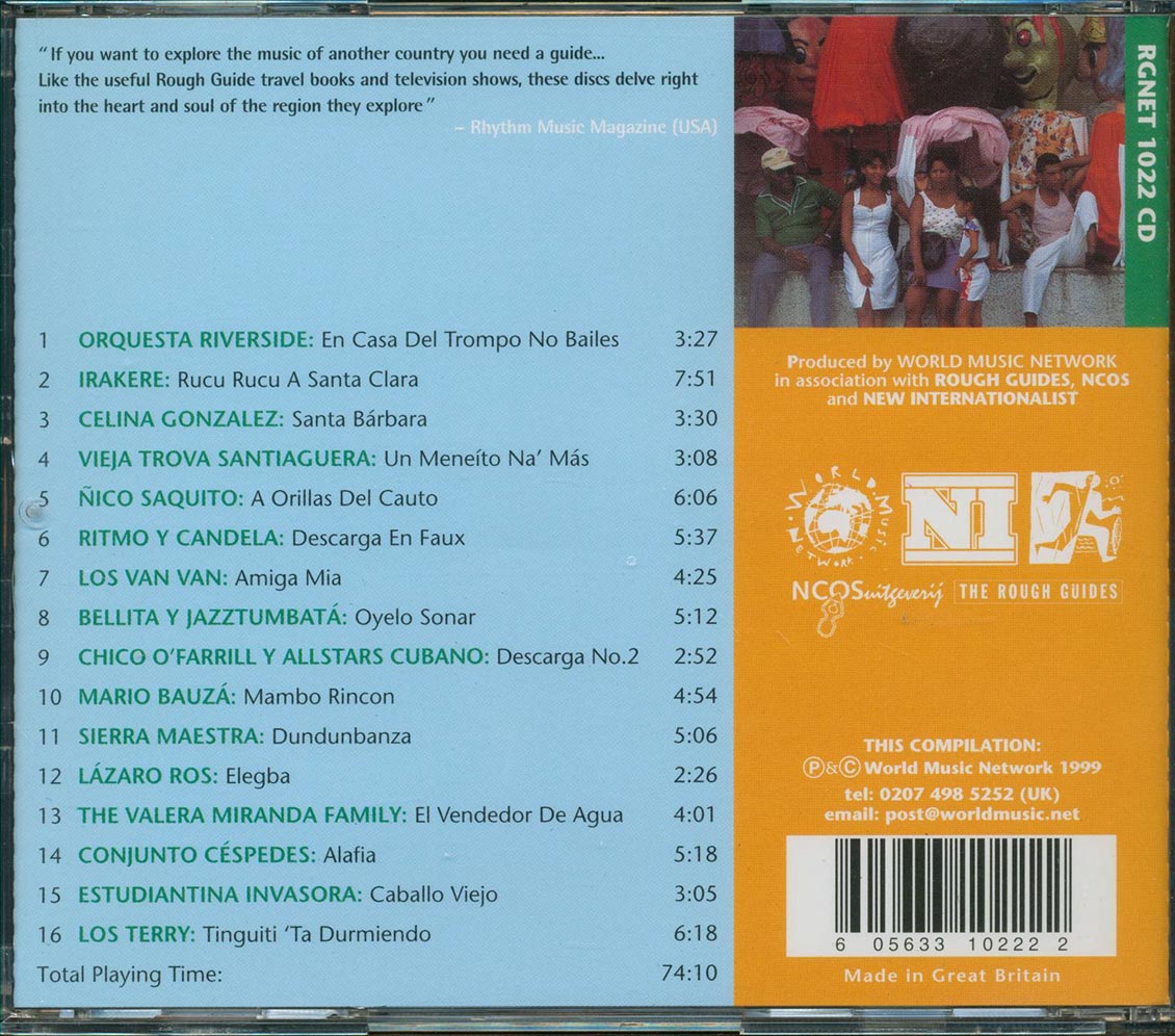 Orquesta Riverside, Irakere, Celina Gonzalez, Etc. - The Rough Guide To The Music Of Cuba Music CD