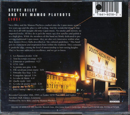 Steve Riley & The Mamou Playboys - Live Music CD