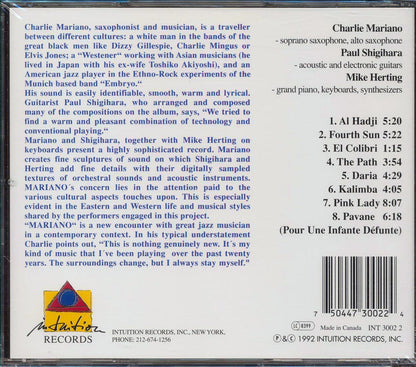 Charlie Mariano  - Mariano Music CD