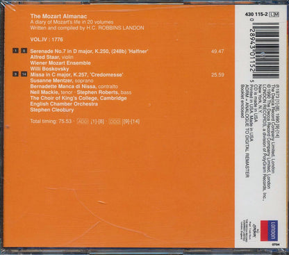 Willi Boskovsky, Wiener Mozart Ensemble, Stephen Cleobury, Etc. - The Mozart Almanac 1776 Music CD