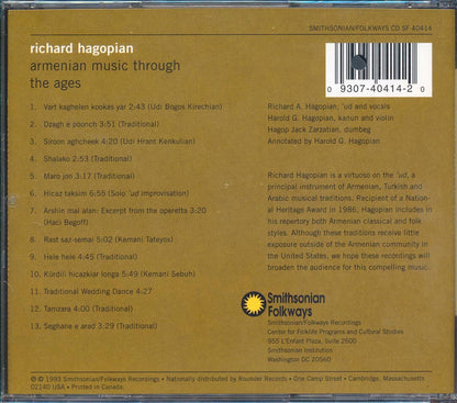 Richard Hagopian - Armenian Music Through The Ages (marked/ltd stock) Music CD