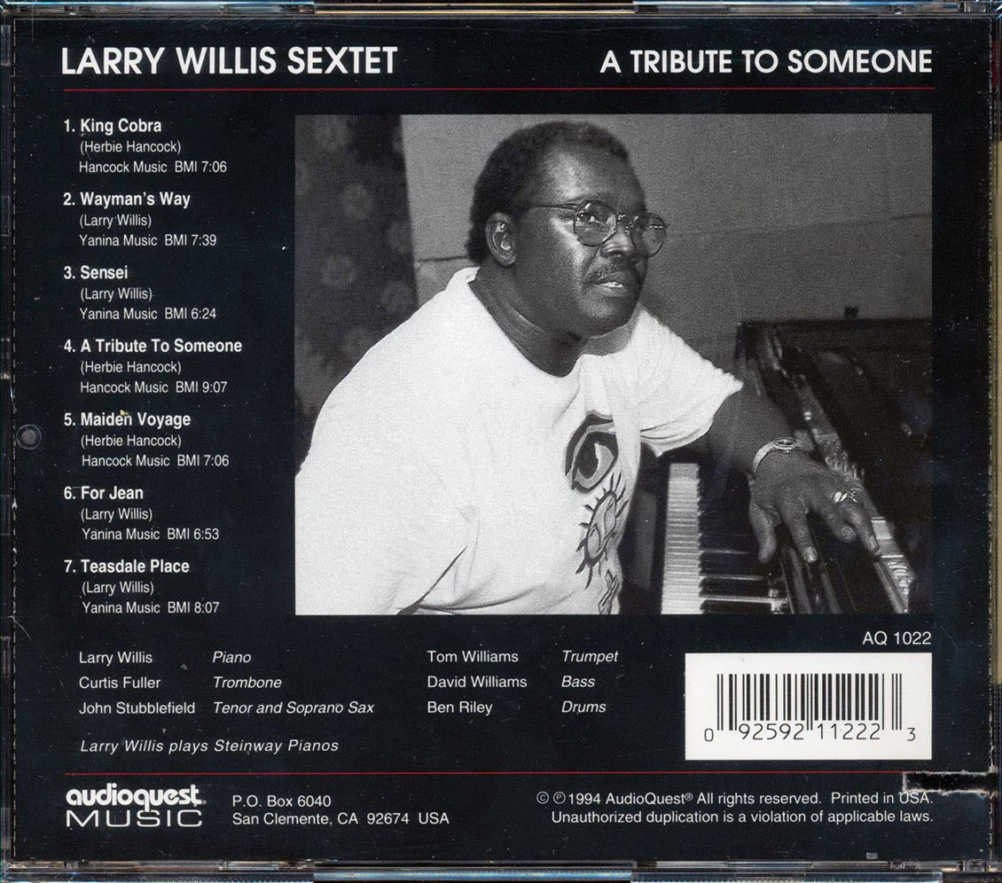 Larry Willis Sextet  - A Tribute To Someone Music CD