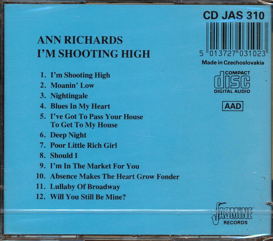 Ann Richards  - I'm Shooting High Music CD