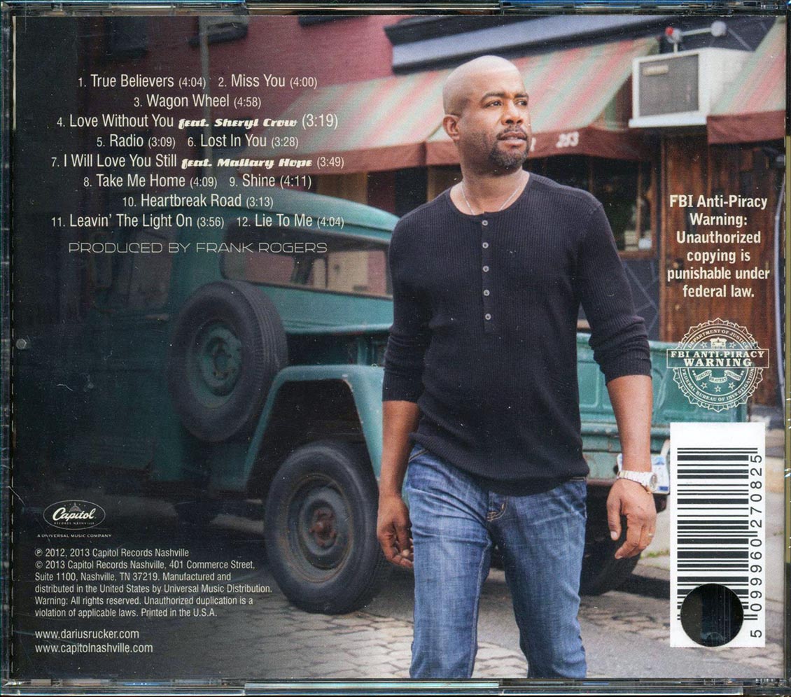 Darius Rucker  - True Believers  (marked/ltd stock) Music CD