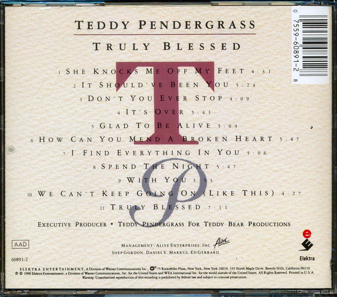 Teddy Pendergrass - Truly Blessed Music CD