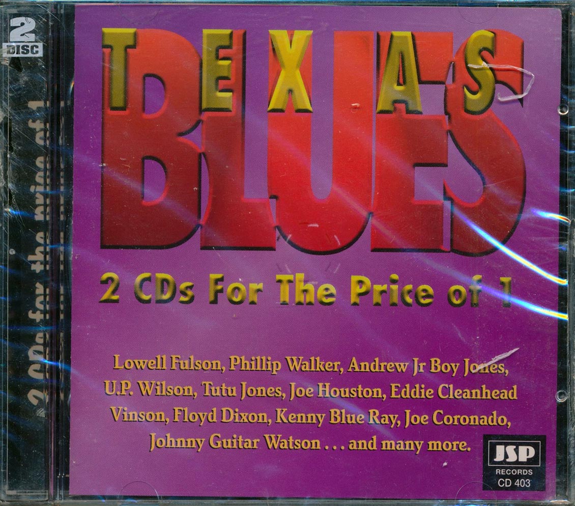 Tutu Jones, Phillip Walker, Andrew Jr. Boy Jones, Etc. - Texas Blues (2xCD) Music CD
