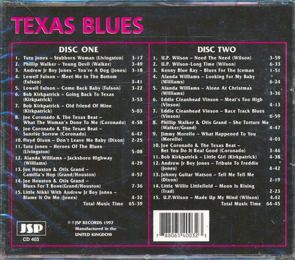 Tutu Jones, Phillip Walker, Andrew Jr. Boy Jones, Etc. - Texas Blues (2xCD) Music CD