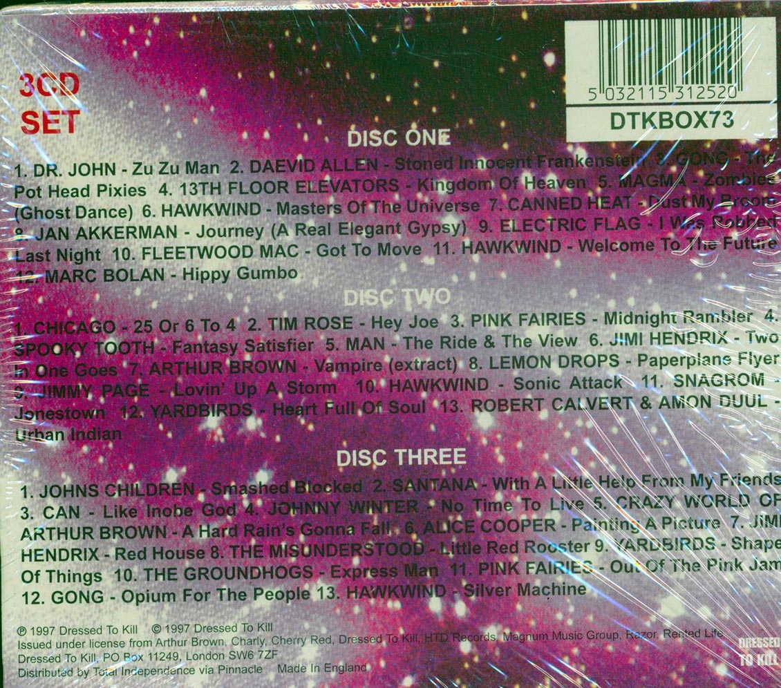 Hawkwind, Yardbords, Can, Pink Fairies, Dr. John, Daevid Allen, Gong, Etc. - The Sixties To Seventies In Search Of Space (3xCD) (box set) Music CD
