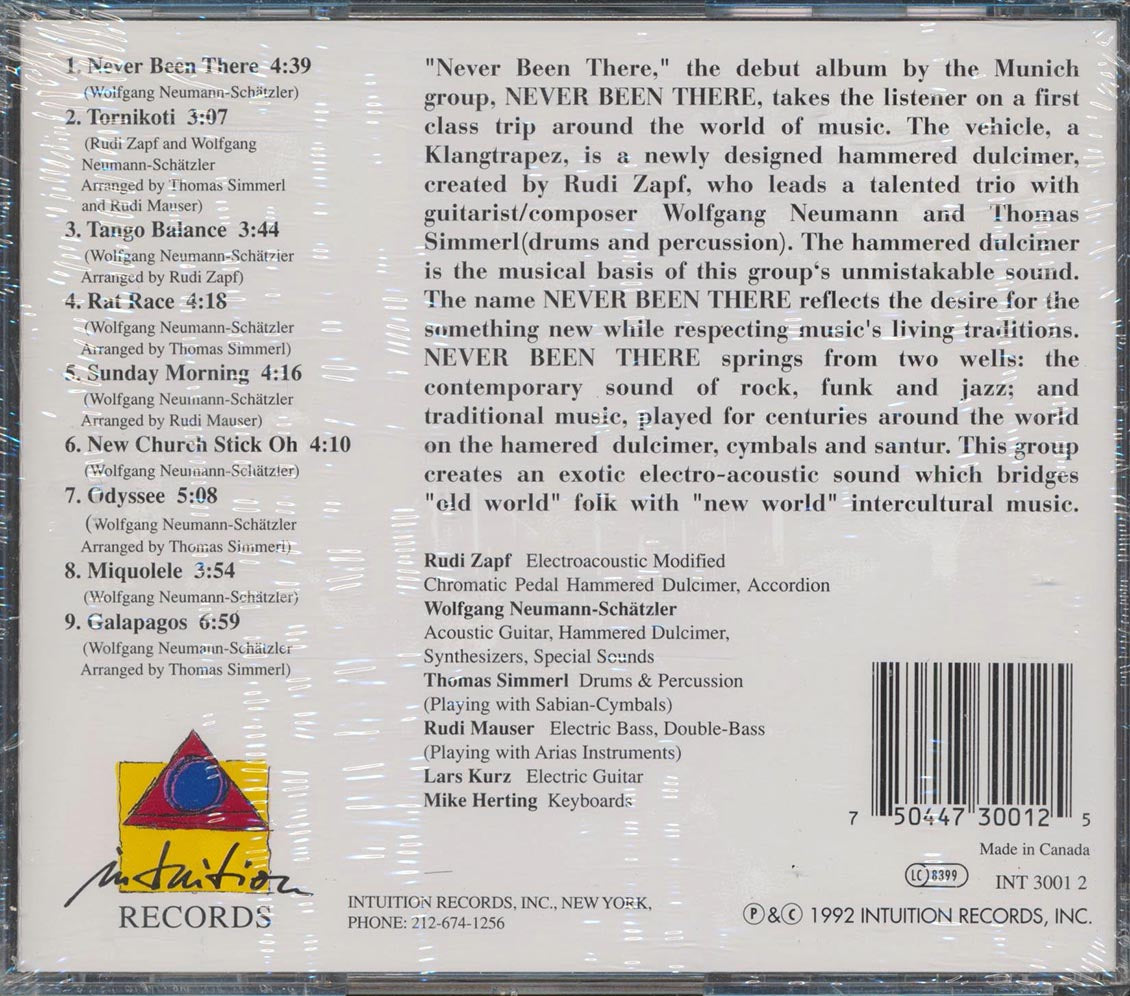 Never Been There - Never Been There Music CD