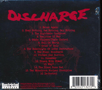 Discharge - The Nightmare Continues: Live Music CD