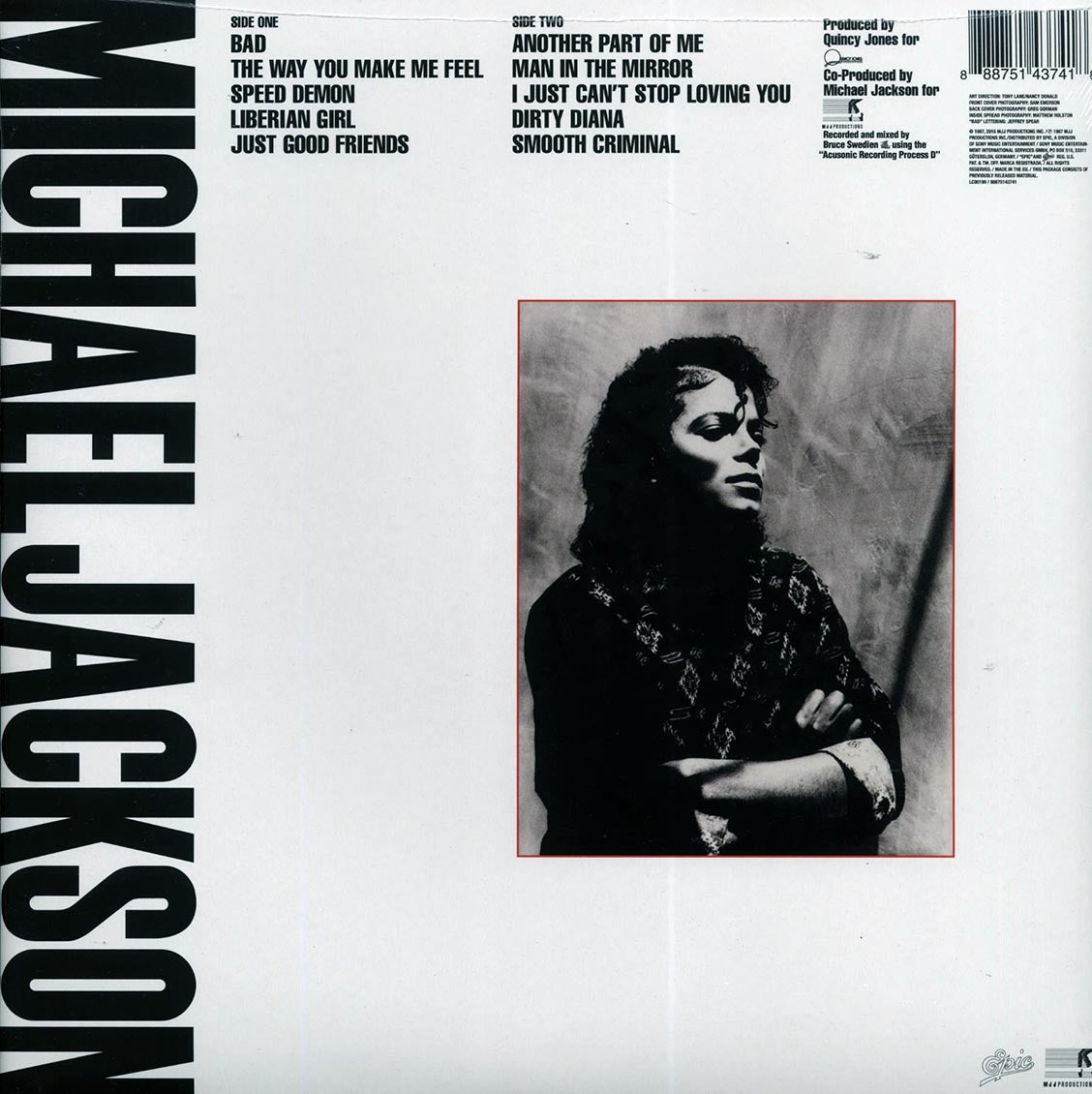 Michael Jackson - Bad Vinyl Record