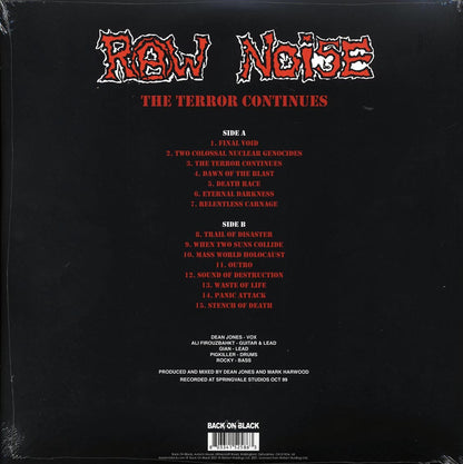 Raw Noise - The Terror Continues (ltd. ed.) (red vinyl) Vinyl Record