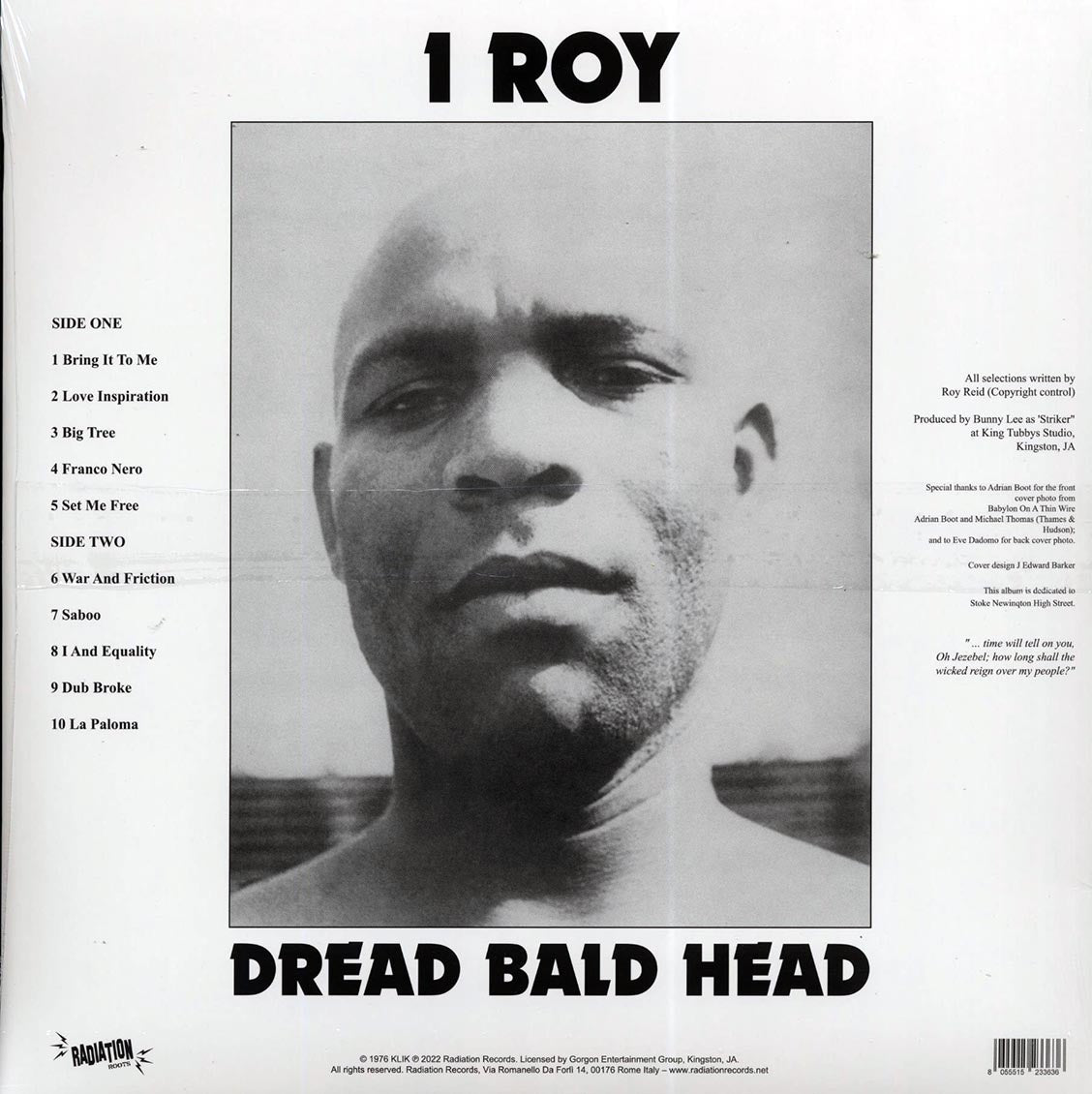 I Roy - Dread Bald Head Vinyl Record