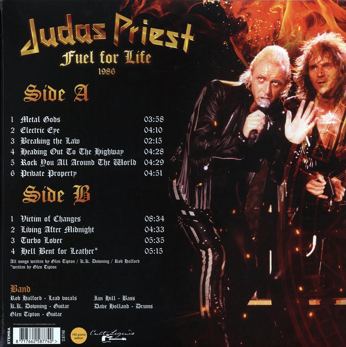 Judas Priest Fuel For Life 1986 Vinyl Record