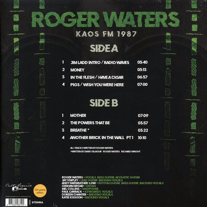 Roger Waters KAOS FM 1987: Quebec City, November 7, 1987 180g Vinyl Record