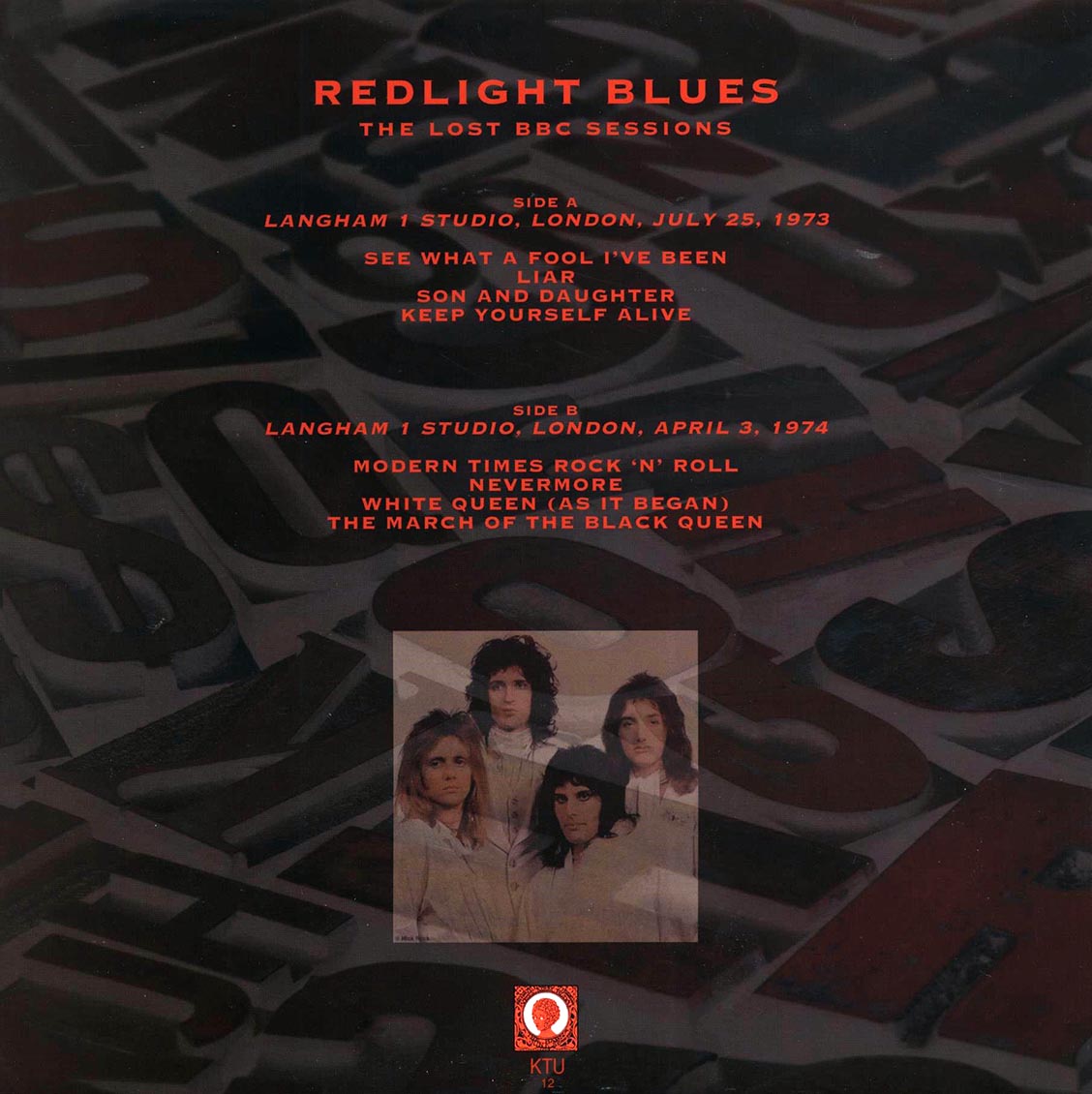 Queen Redlight Blues: The Lost BBC Sessions Vinyl Record