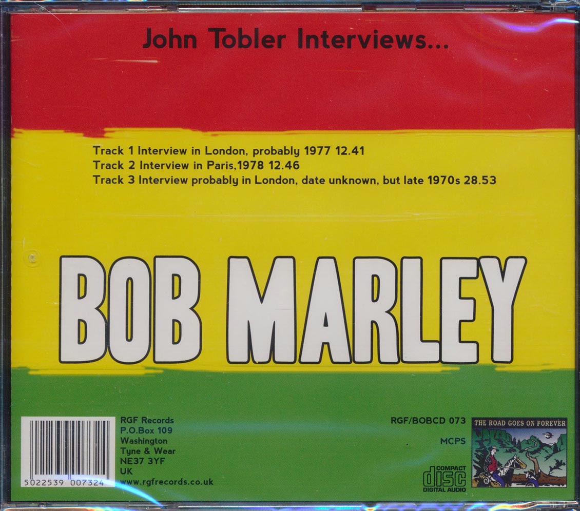 Bob Marley - John Tobler Interviews Music CD