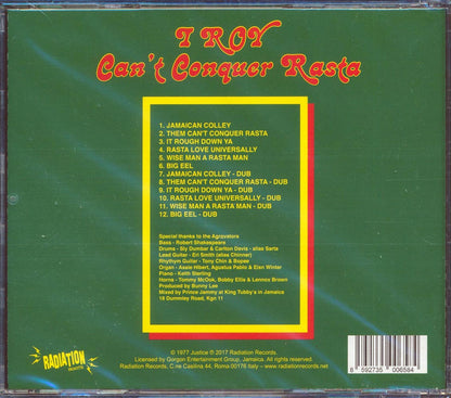 I Roy - Can't Conquer Rasta Music CD