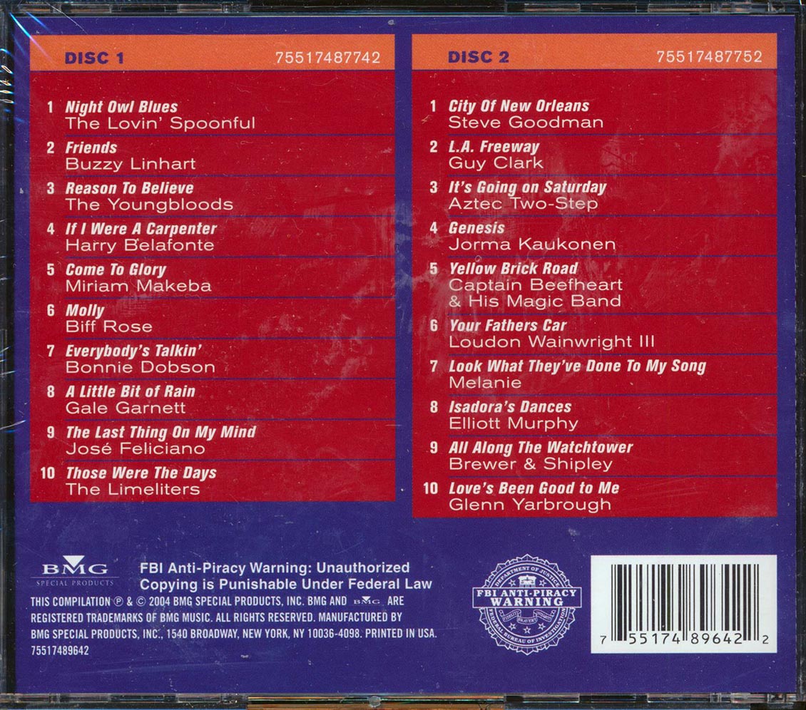 Guy Clark, Herry Belafonte, The Limelighters, Etc. - Singer Songwriter Revolution (2xCD) Music CD