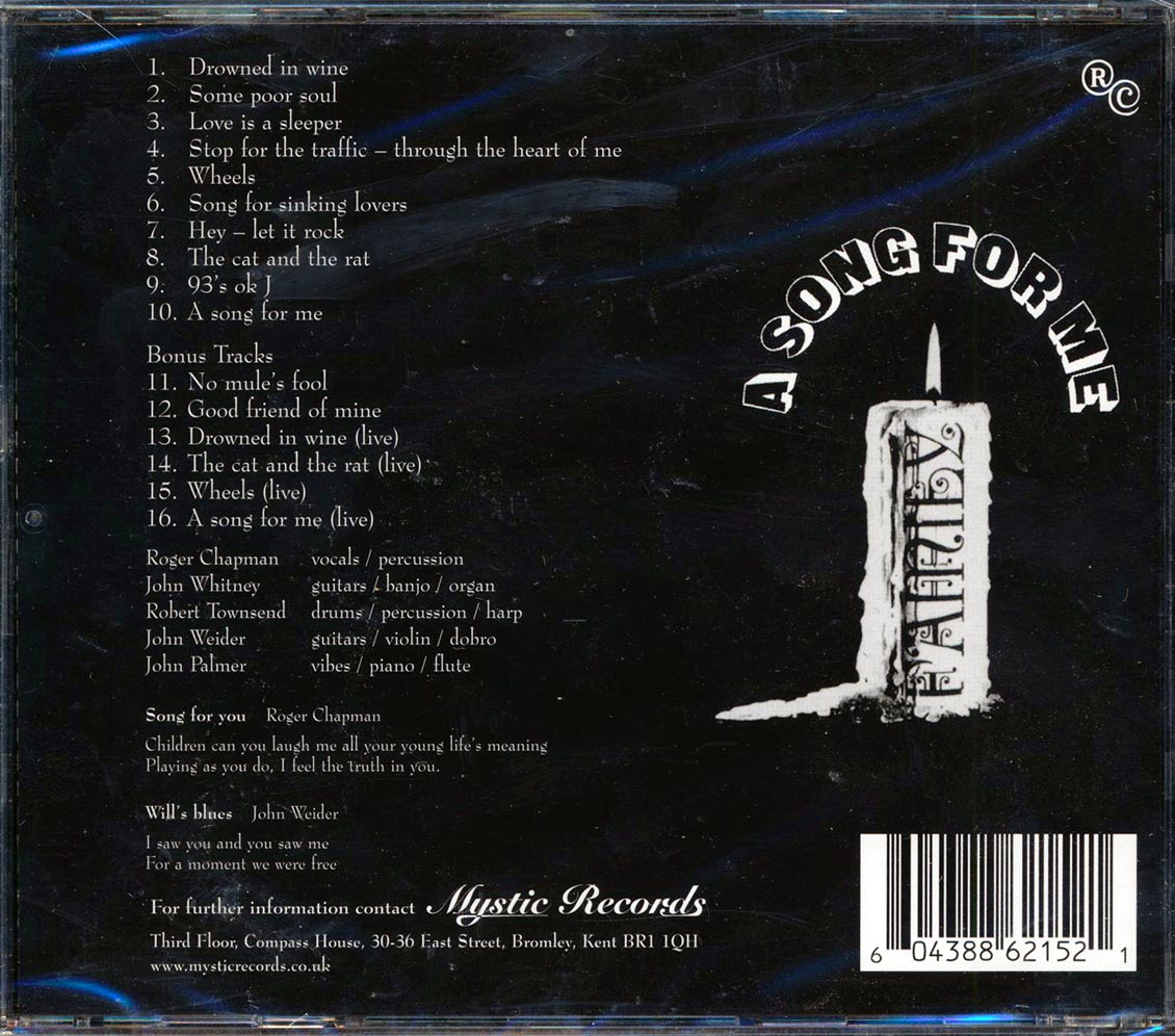 Family - A Song For Me (+6 bonus tracks) (remastered) Music CD