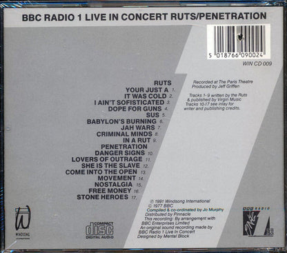 Ruts, Penetration - BBC Radio 1 Live In Concert Music CD