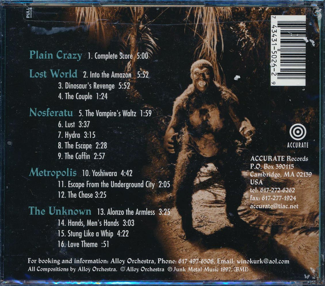 Alloy Orchestra - Silents Music CD