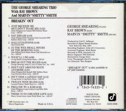 George Shearing Trio - Breakin' Out Music CD