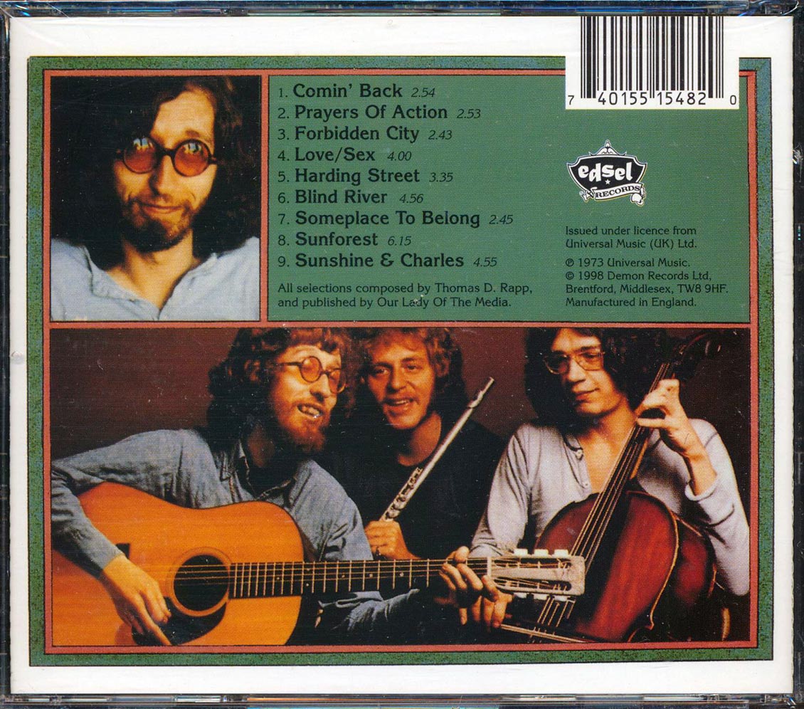 Tom Rapp - Sunforest Music CD