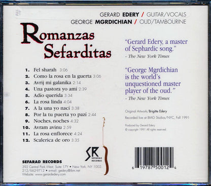 George Mgrdichian, Gerard Edery - Romanzas Sefarditas Music CD