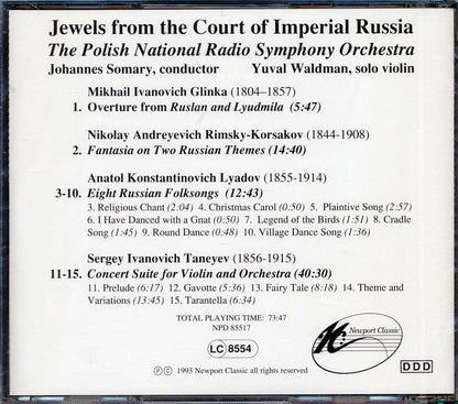 Johannes Somary, The Polish National Radio Symphony Orchestra - Jewels From The Court Of Imperial Russia Music CD