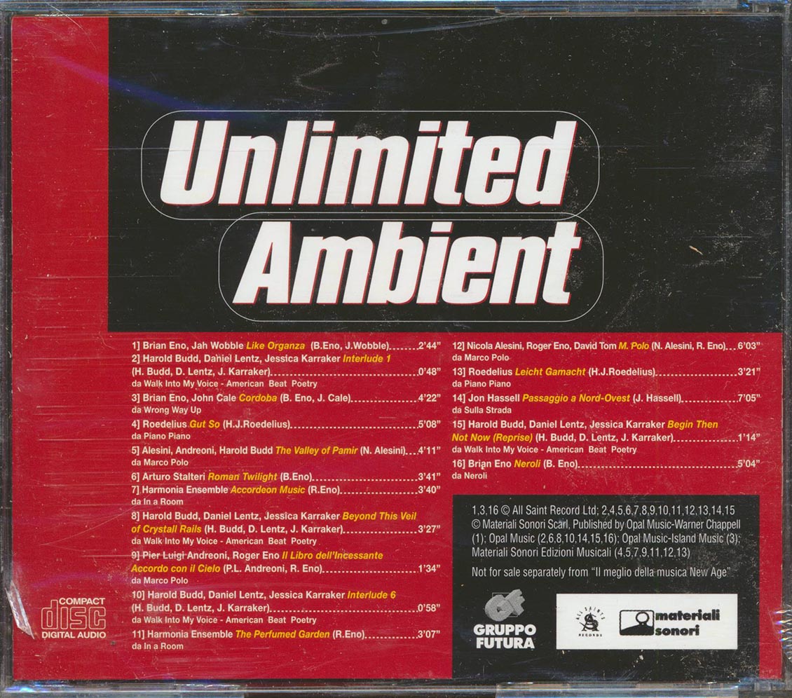 Brian Eno, Roedelius, Jah Wobble, John Cale, Etc. - Unlimited Ambient Music CD
