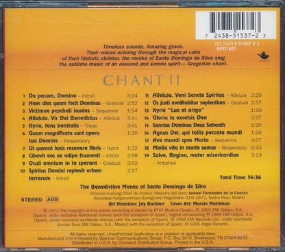 The Benedictine Monks Of Santo Domingo De Silos - Chant II Music CD