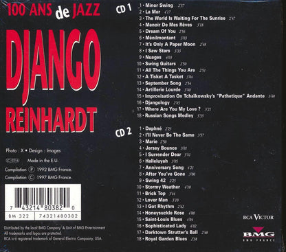 Django Reinhardt - 100 Ans De Jazz (36 tracks) (2xCD) (deluxe 3-fold digipak) Music CD