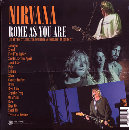 Nirvana Rome As You Are: Live At The Castle Theatre, Rome, Italy, November 1991 TV Broadcast ltd. 500 copies made pink Vinyl Record