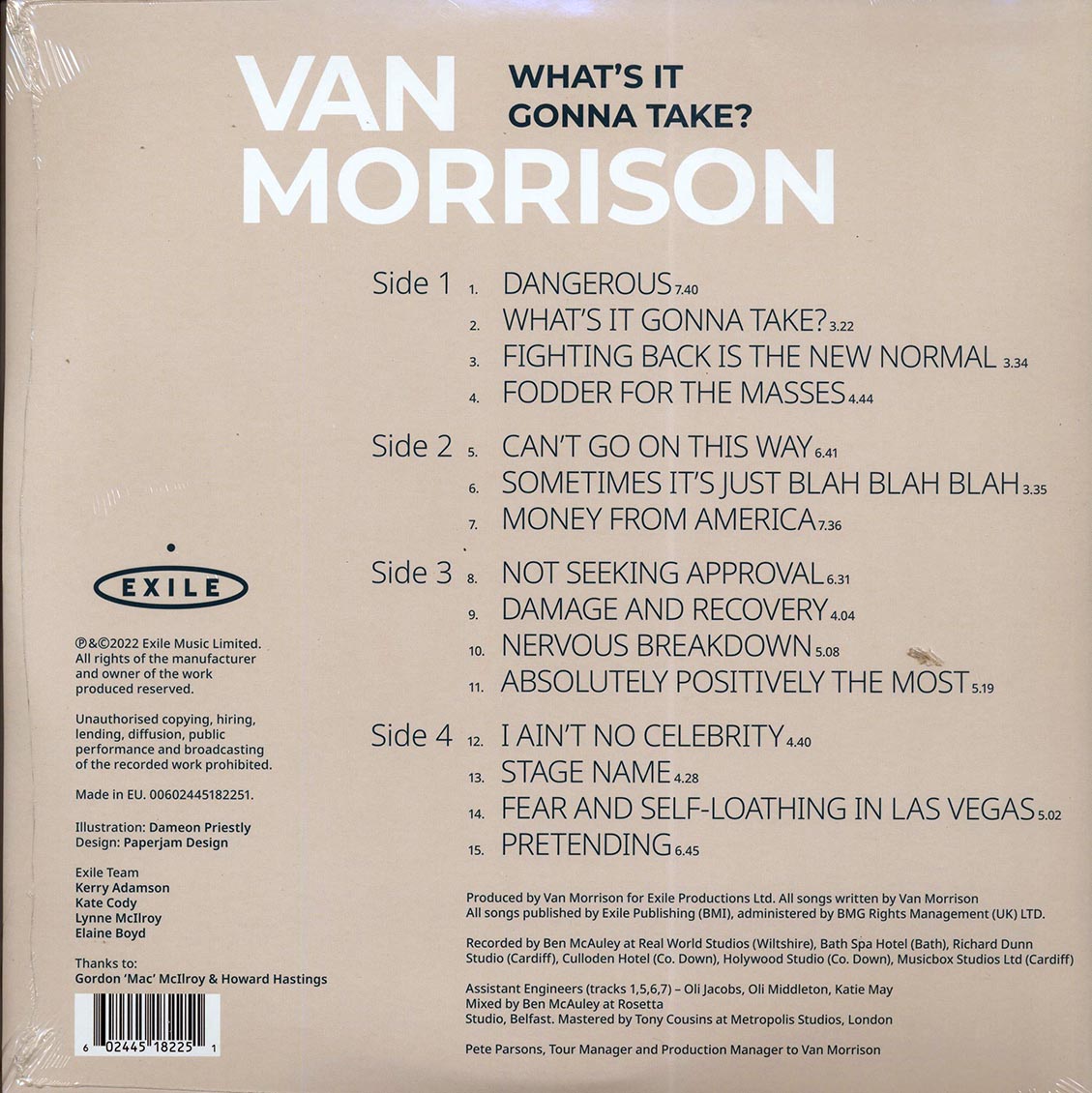 Van Morrison - What's It Gonna Take? (2xLP) Vinyl Record