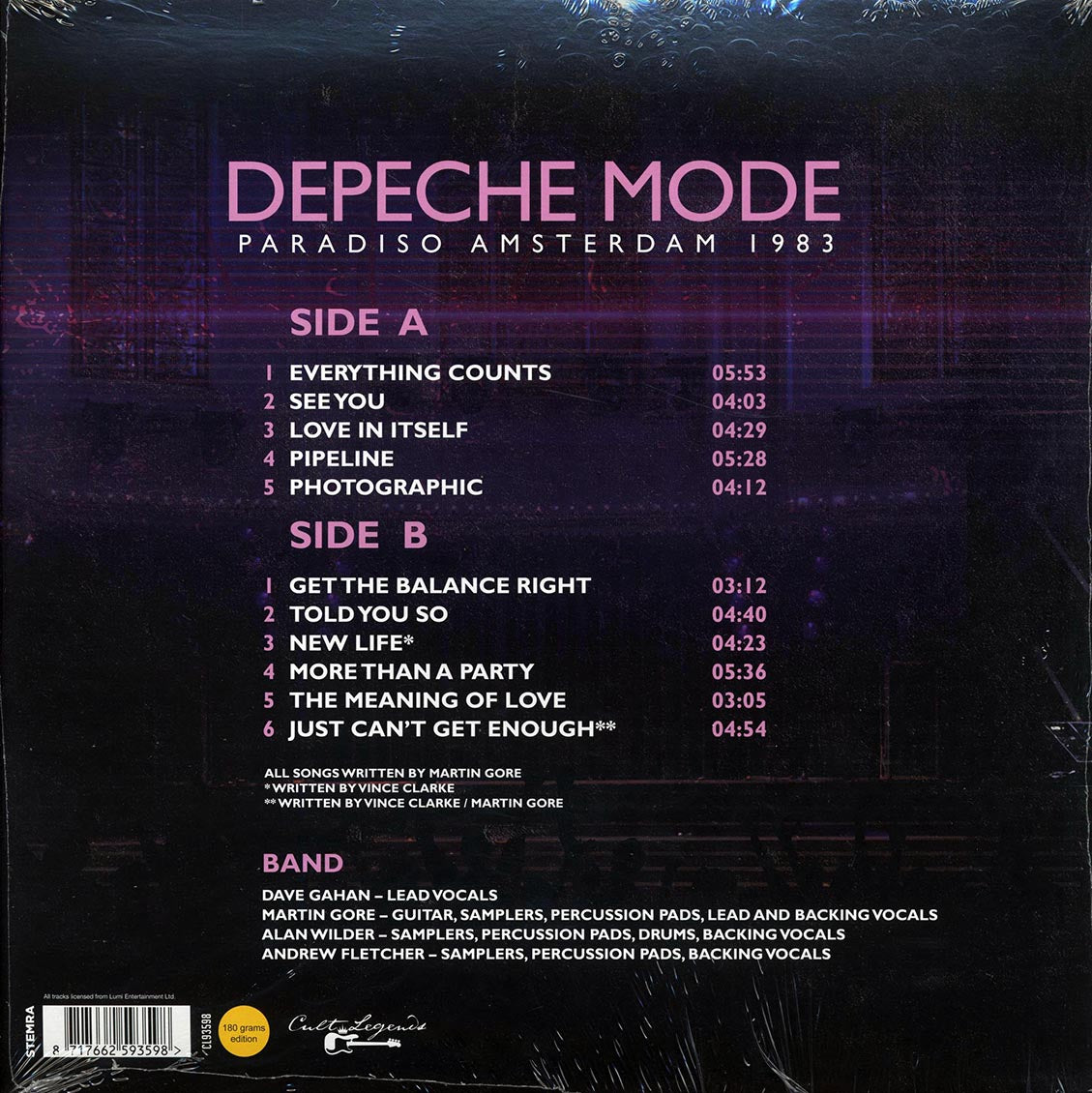 Depeche Mode - Paridiso Amsterdam 1983 Vinyl Record