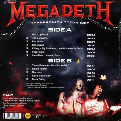 Megadeth Hammersmith Odeon 1987 Vinyl Record