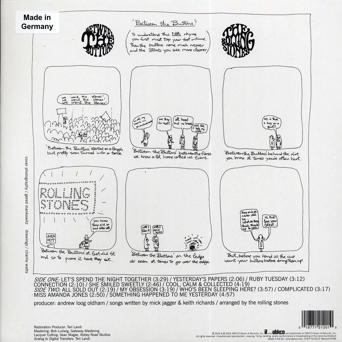 The Rolling Stones Between The Buttons stereo 180g Vinyl Record