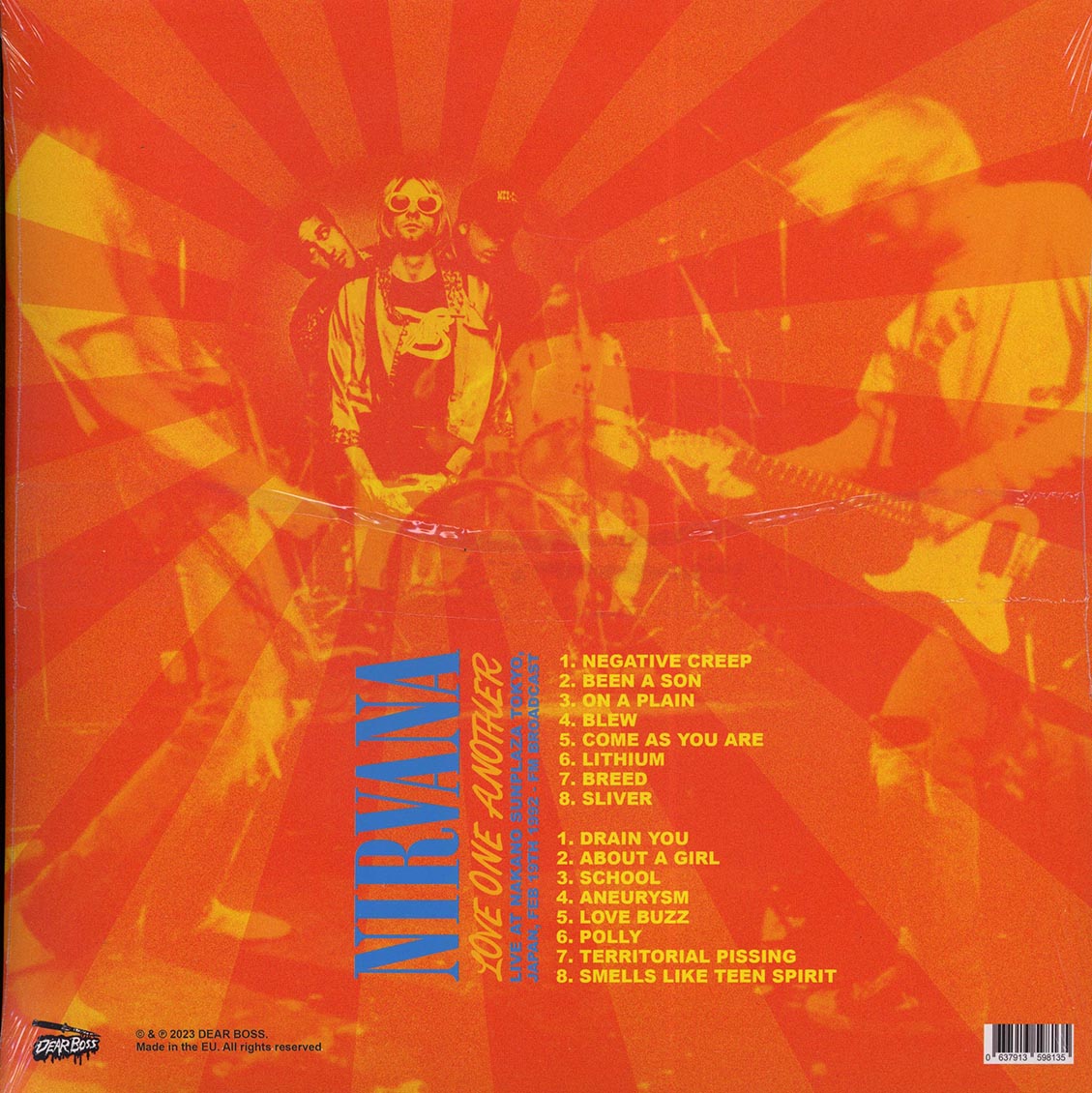 Nirvana Love One Another: Live Nakano Sunplaza Tokyo, Japan, February 19th, 1992 ltd. 300 copies made orange Vinyl Record