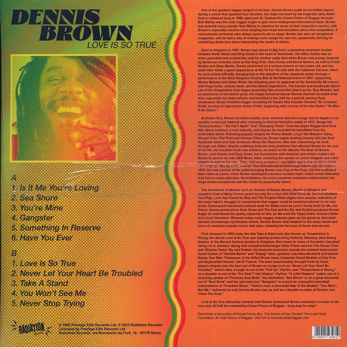 Dennis Brown - Love Is So True Vinyl Record
